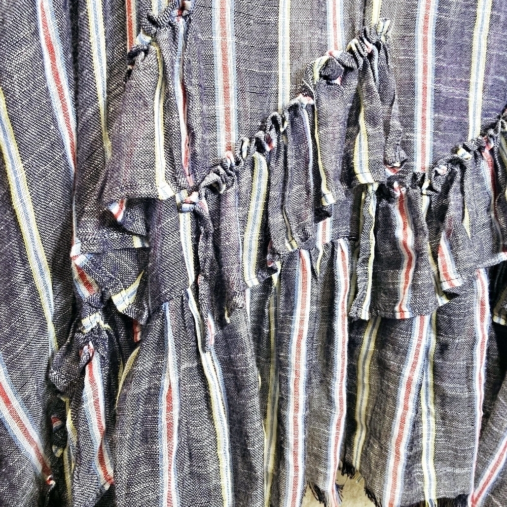 Free People Ruffles & Stripes Kimono /Cover-Up - Picture 3 of 6